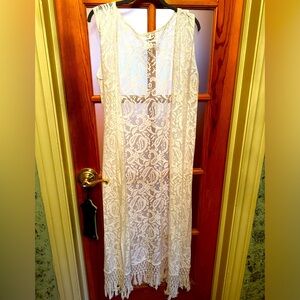 Maxi sleeveless duster